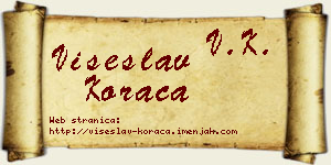 Višeslav Koraca vizit kartica